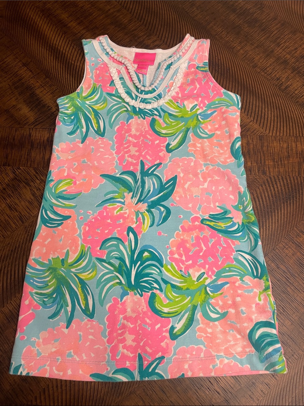 Lilly Pulitzer Pink, Aqua & Green Floral Kids Dress